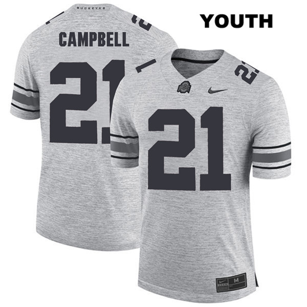 Ohio State Buckeyes Youth Parris Campbell #21 Gray Authentic Nike College NCAA Stitched Football Jersey TV19E38DX